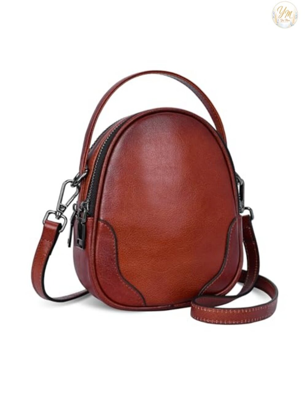 Small Genuine Leather Crossbody Bag Women RFID Phone Purse 3-Way
